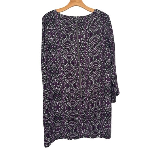 Prana Medallion Cece Shift Dress Gray Purple womens size large - Picture 6 of 7